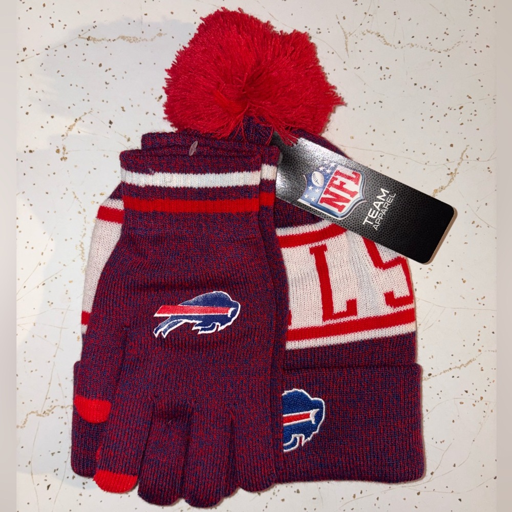 NFL Buffalo Bills Beanie and Gloves
